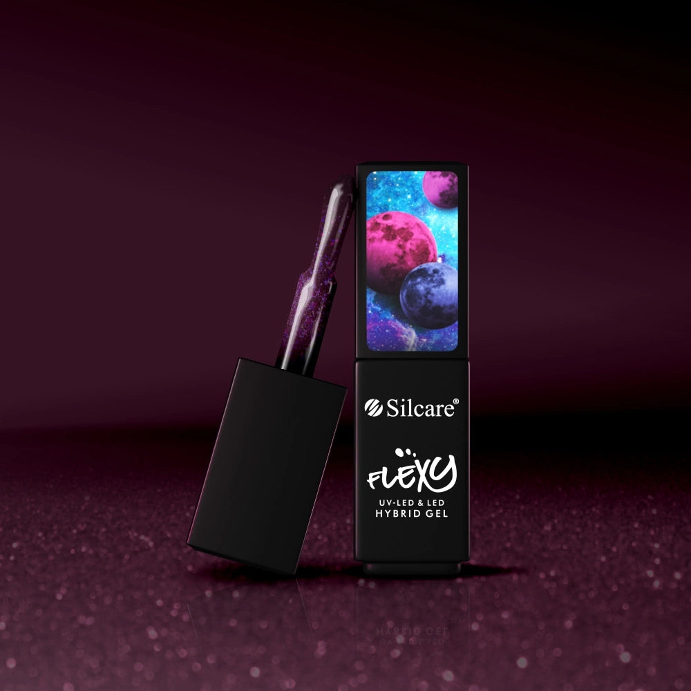 Ojă semipermanentă Flexy 190 Cosmic Burgundy Silcare 4,5g
