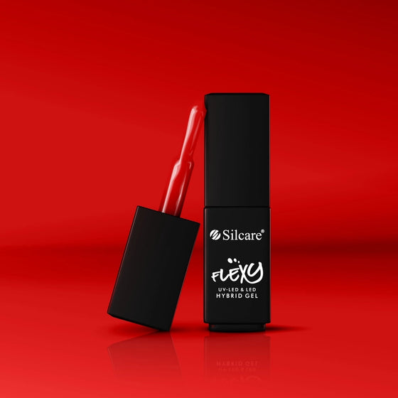 Ojă semipermanentă Flexy 244 Red Velvet Silcare 4,5g