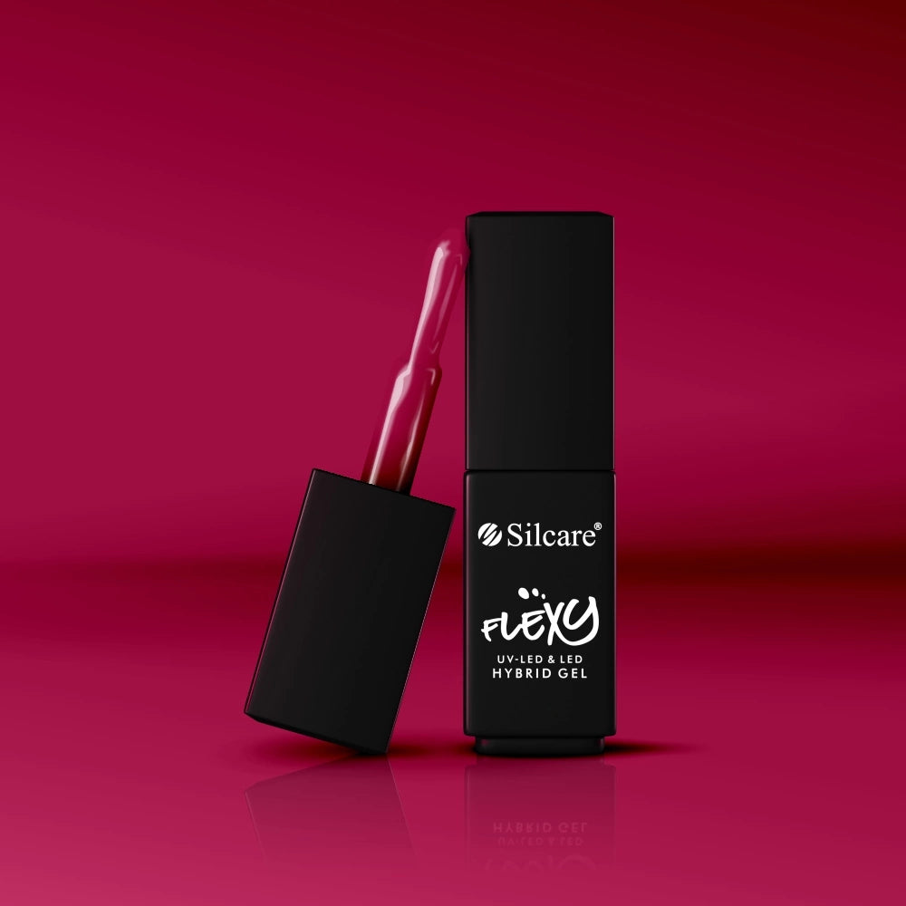 Ojă semipermanentă Flexy 012 Deep Raspberry Silcare 4,5g